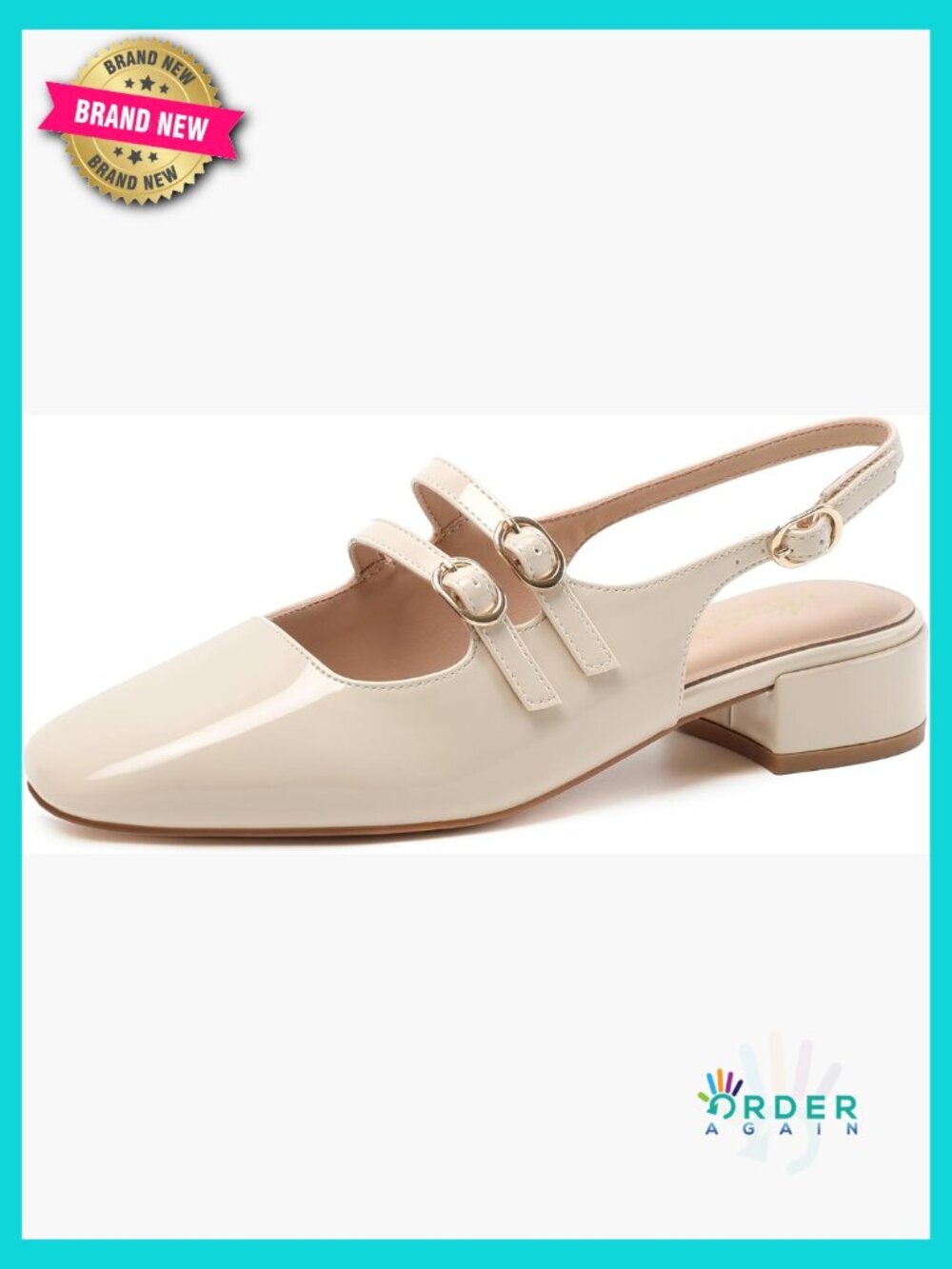 Chunky Low Heel Mary Jane Slingback Pumps Closed Toe Ankle Strap Dress Shoes